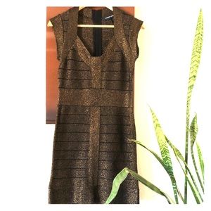 Gold Bandage Dress